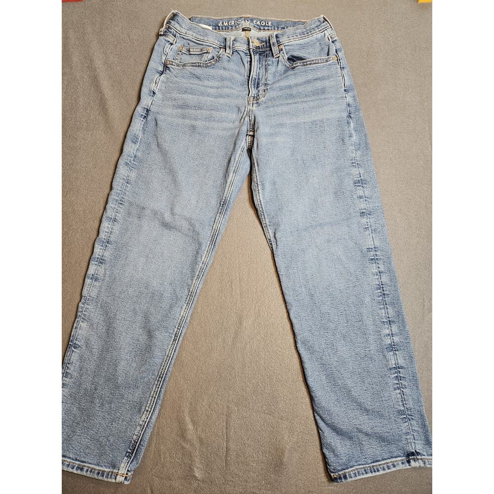American Eagle Jeans Womens 6S Blue '90s Straight High Rise Stretch Denim Casual